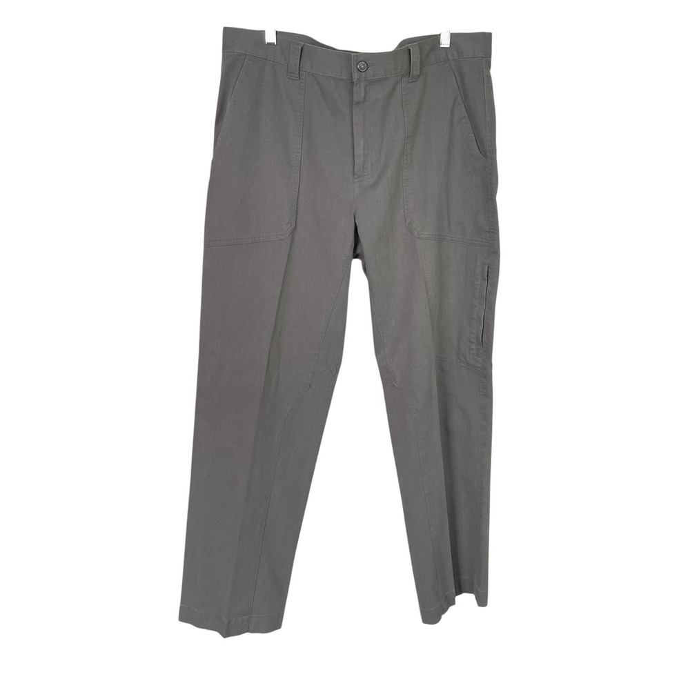 Mountain Hardwear Mens Cargo Pants Size 38/32 Gray Canvas Stretch Hiking Camping